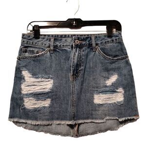 Vintage Vanilla Star Denim Mini Skirt